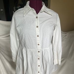 Off white button down dress